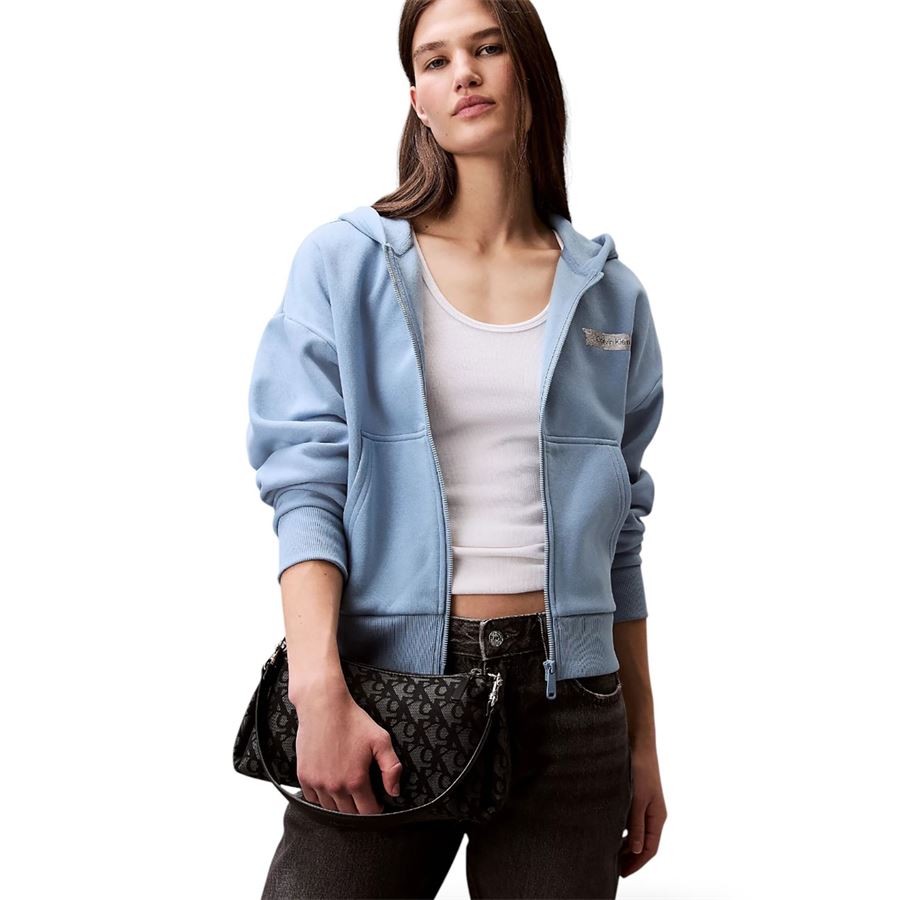Borsa da spalla convertibile in jacquard con logo da donna Calvin Klein | LV04K3142GUB1